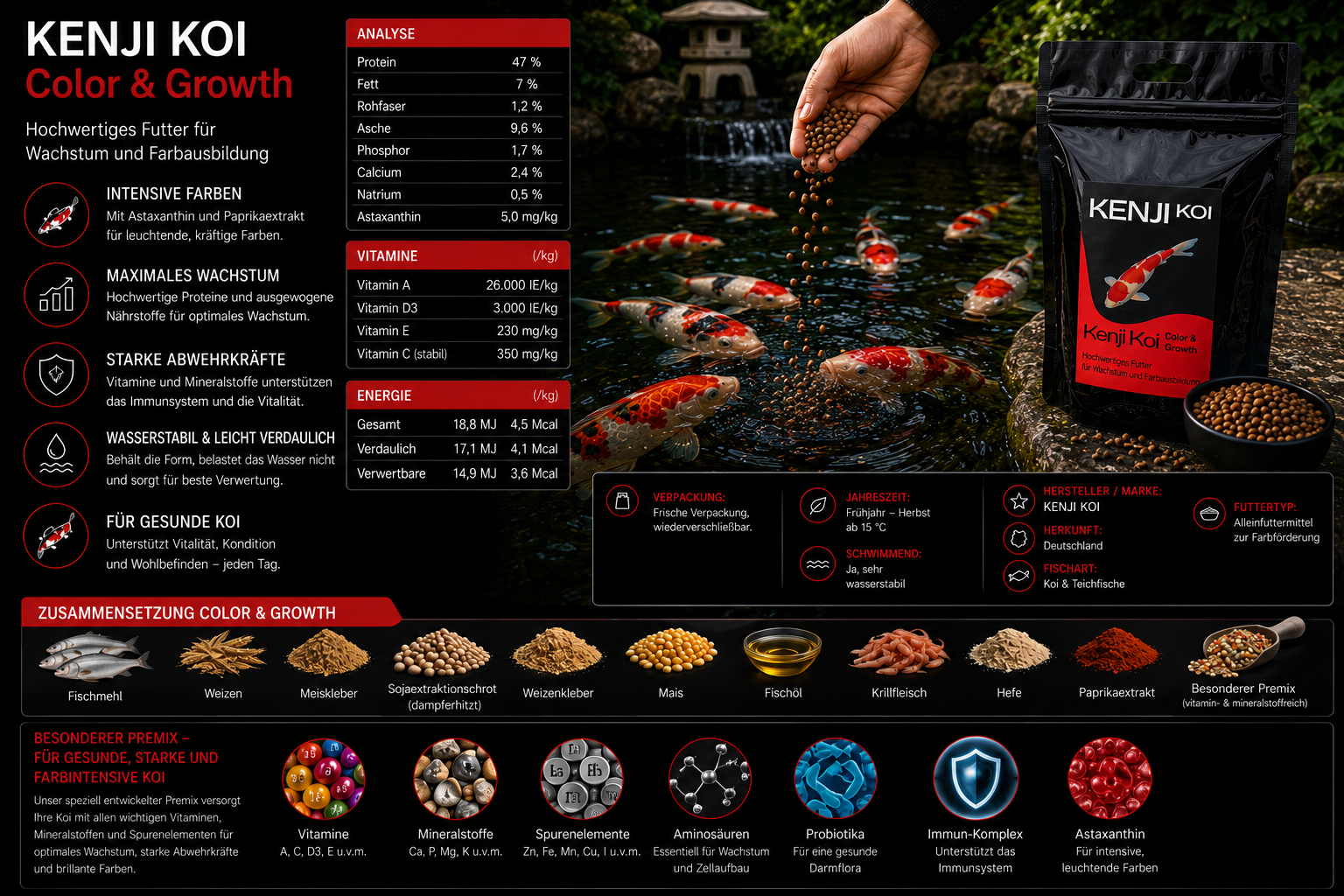 KENJI Koi Color & Growth 5kg