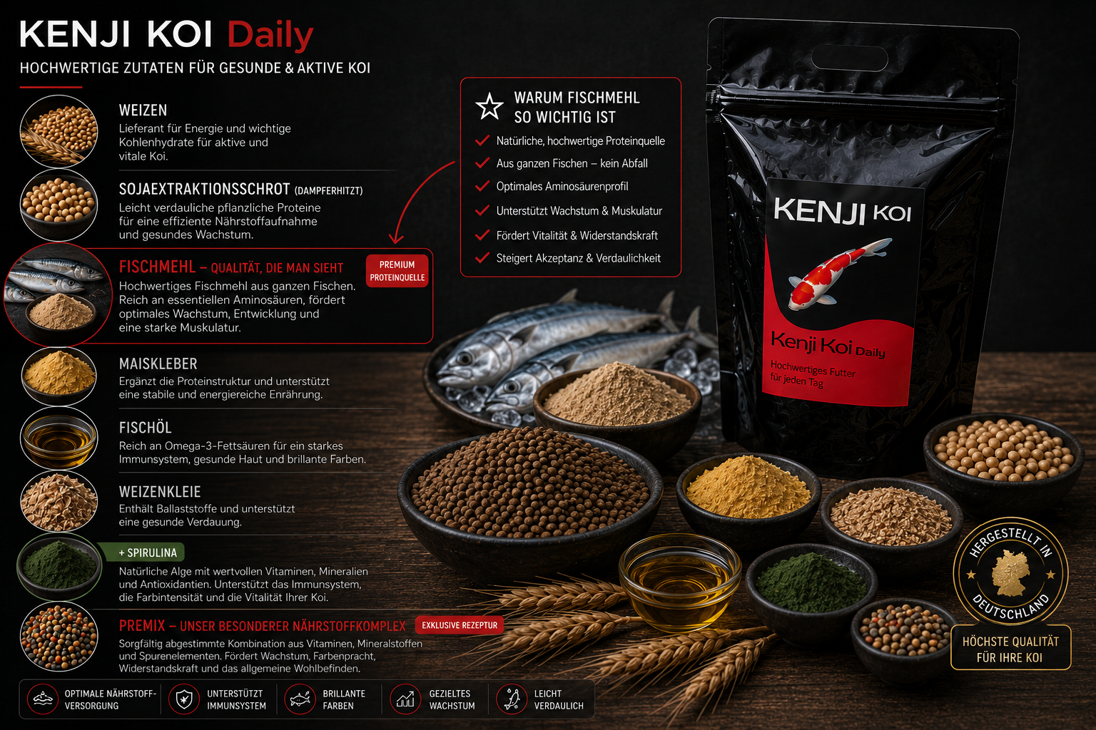 KENJI KOI Daily Food - Für die ganze Saison 5kg