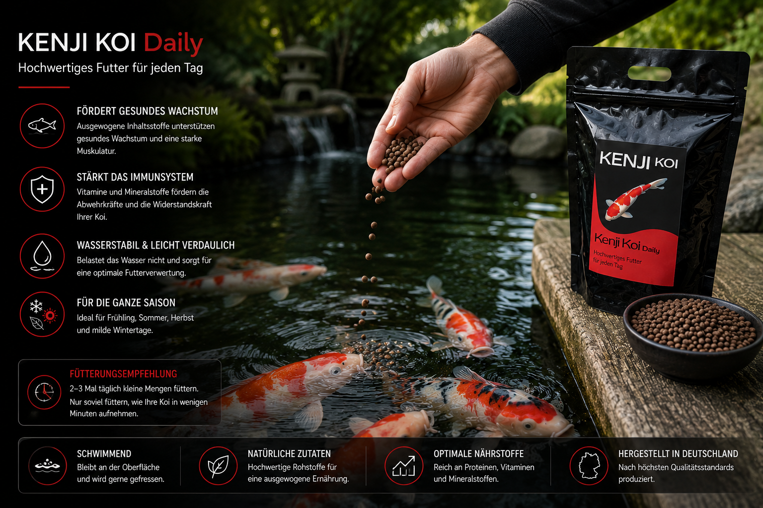 KENJI KOI Daily Food - Für die ganze Saison 5kg