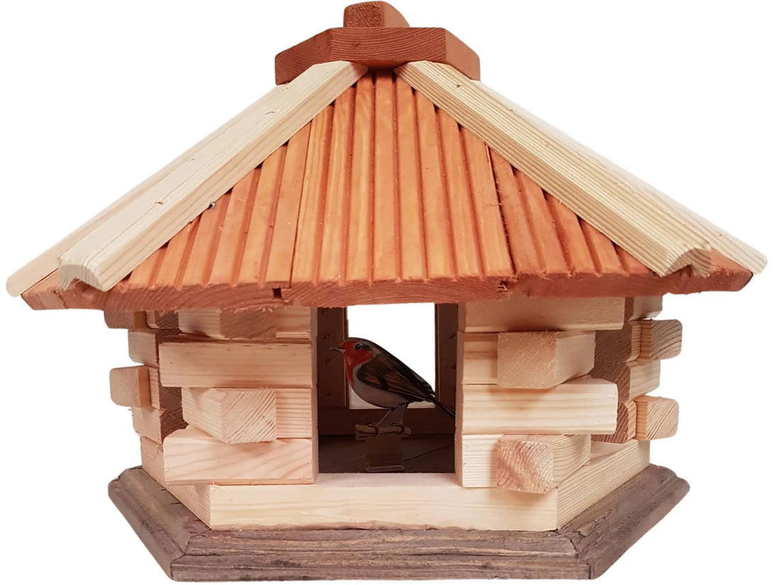 Vogelhaus 6-eckig ohne Futtersilo